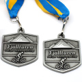 Medalhas de corrida de obstáculos em formato quadrado personalizado para fabricante de medalhas